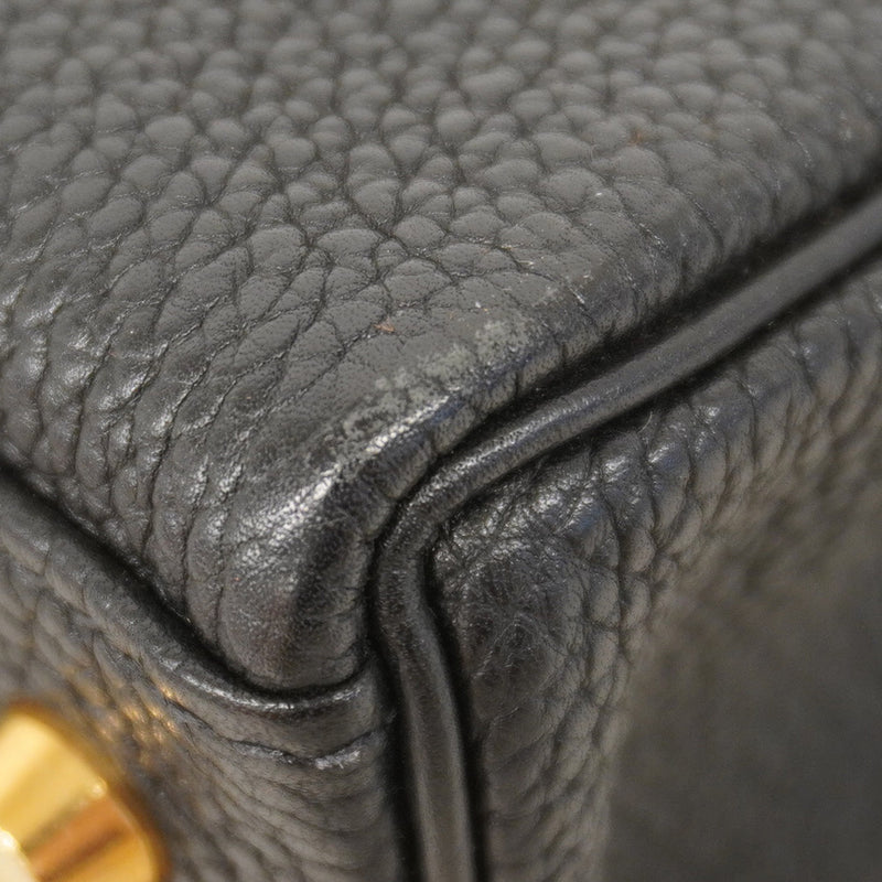 【6cb1907】エルメス ハンドバッグ ケリー28 トゴ ブラック ゴールド金具 □G刻印 2wayバッグ【中古】レディース