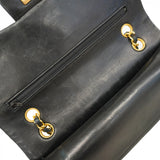 【6cb1924】シャネル ショルダーバッグ マトラッセ Wフラップ Wチェーン ラムスキン ブラック ゴールド金具【中古】レディース