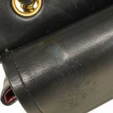 【6cb1924】シャネル ショルダーバッグ マトラッセ Wフラップ Wチェーン ラムスキン ブラック ゴールド金具【中古】レディース