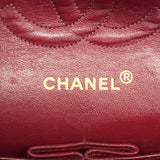 【6cb1924】シャネル ショルダーバッグ マトラッセ Wフラップ Wチェーン ラムスキン ブラック ゴールド金具【中古】レディース