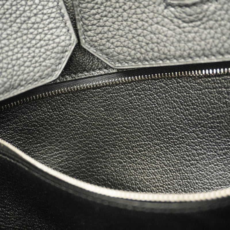 【6cb1927】エルメス ハンドバッグ バーキン35 トリヨンクレマンス ブラック シルバー金具 □M刻印【中古】レディース