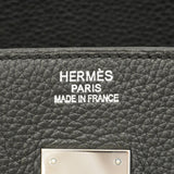 【6cb1927】エルメス ハンドバッグ バーキン35 トリヨンクレマンス ブラック シルバー金具 □M刻印【中古】レディース