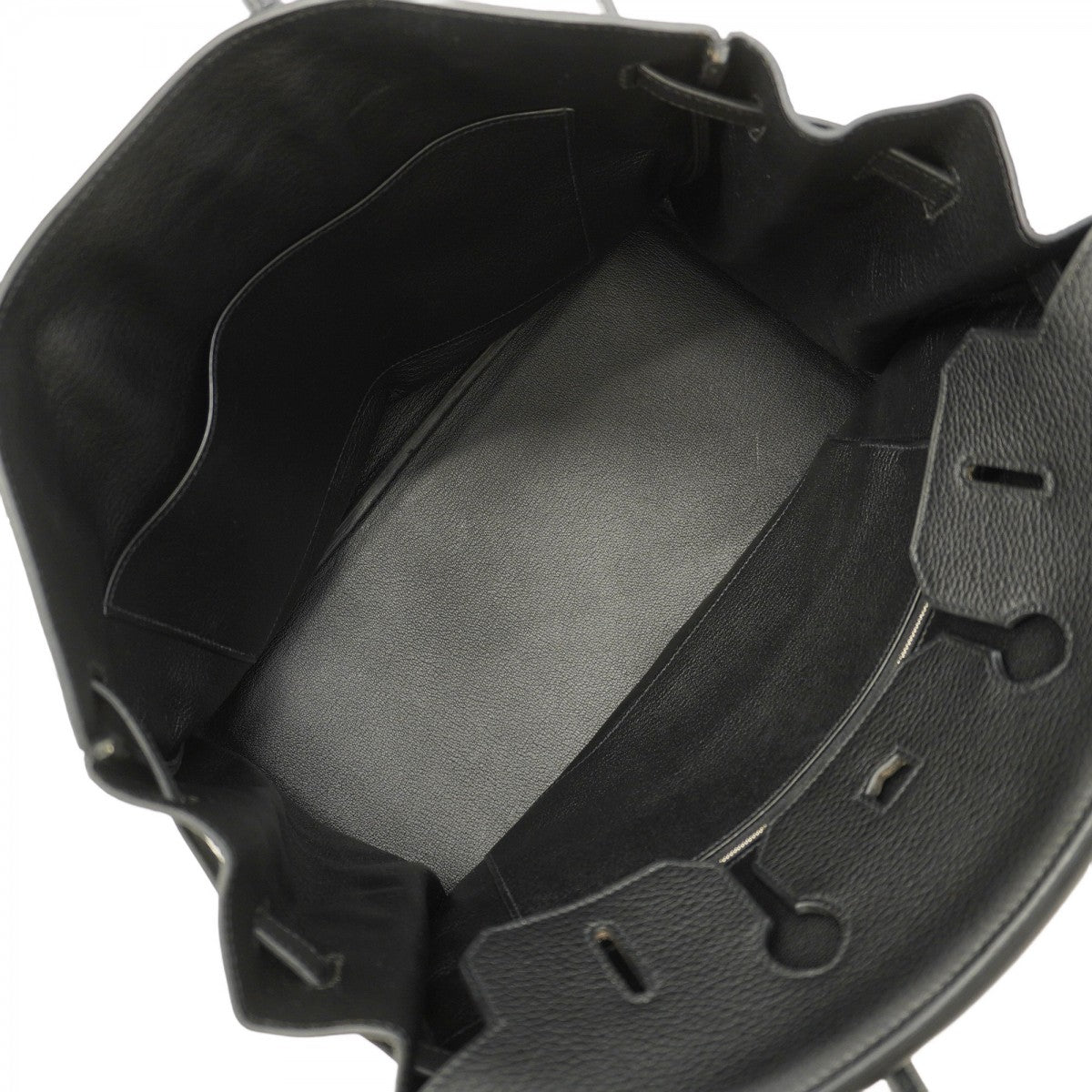 【6cb1927】エルメス ハンドバッグ バーキン35 トリヨンクレマンス ブラック シルバー金具 □M刻印【中古】レディース