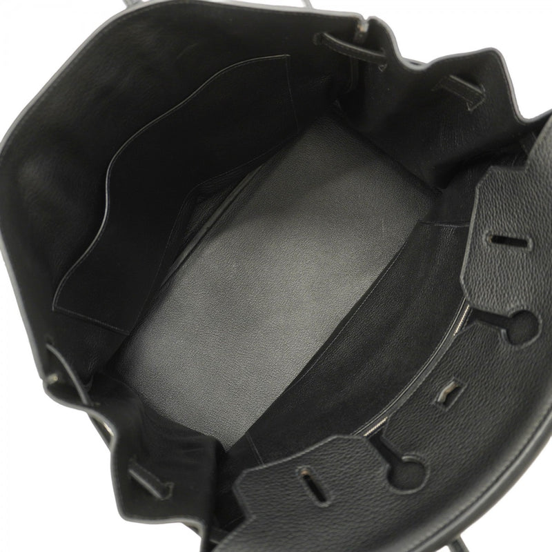 【6cb1927】エルメス ハンドバッグ バーキン35 トリヨンクレマンス ブラック シルバー金具 □M刻印【中古】レディース