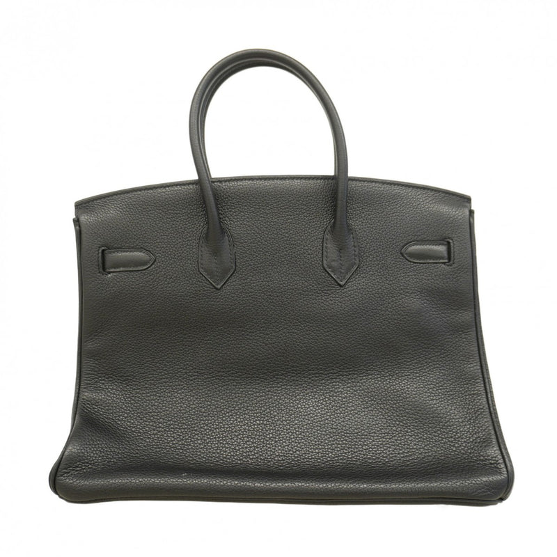 【6cb1927】エルメス ハンドバッグ バーキン35 トリヨンクレマンス ブラック シルバー金具 □M刻印【中古】レディース