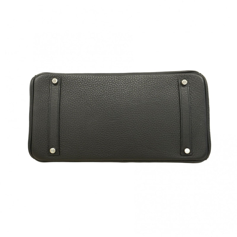 【6cb1927】エルメス ハンドバッグ バーキン35 トリヨンクレマンス ブラック シルバー金具 □M刻印【中古】レディース