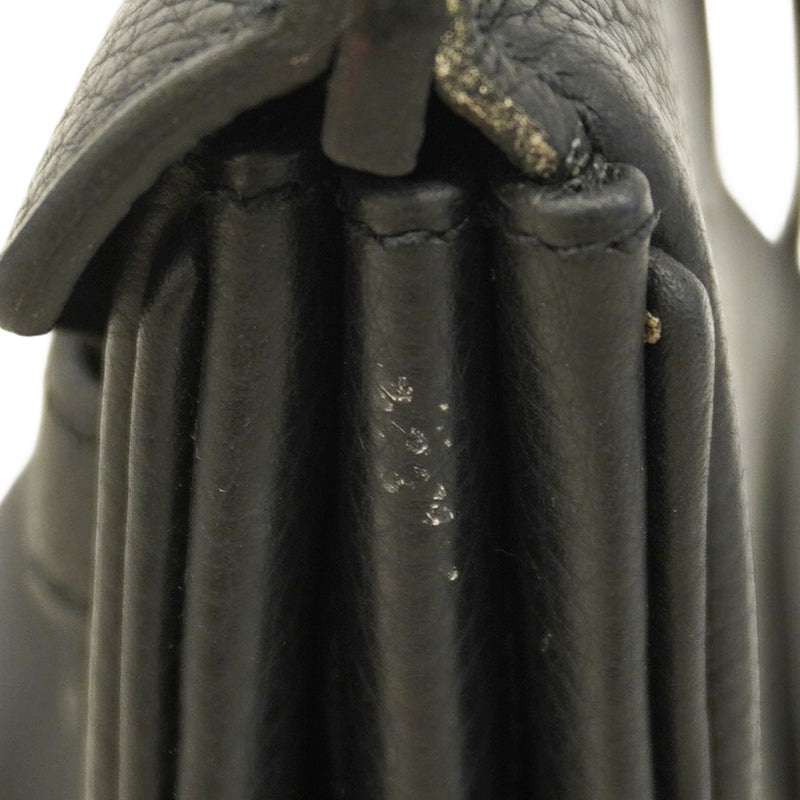 【6cb1927】エルメス ハンドバッグ バーキン35 トリヨンクレマンス ブラック シルバー金具 □M刻印【中古】レディース