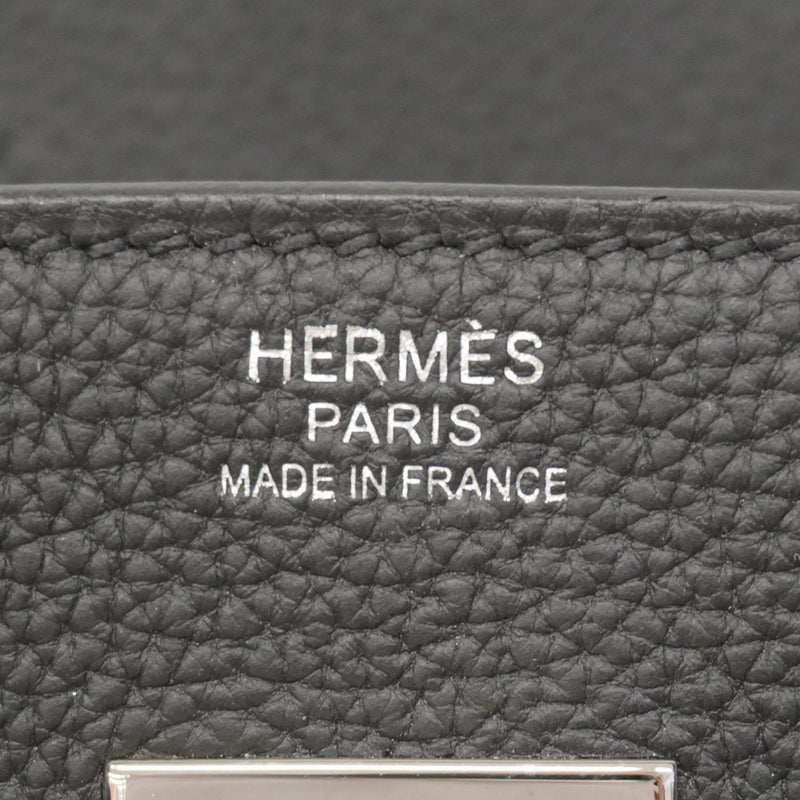 【6cb1967-g】エルメス ハンドバッグ バーキン30 トゴ ブラック シルバー金具 B刻印【中古】レディース