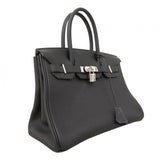 【6cb1967-g】エルメス ハンドバッグ バーキン30 トゴ ブラック シルバー金具 B刻印【中古】レディース