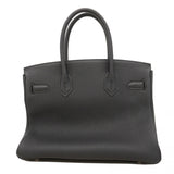 【6cb1967-g】エルメス ハンドバッグ バーキン30 トゴ ブラック シルバー金具 B刻印【中古】レディース