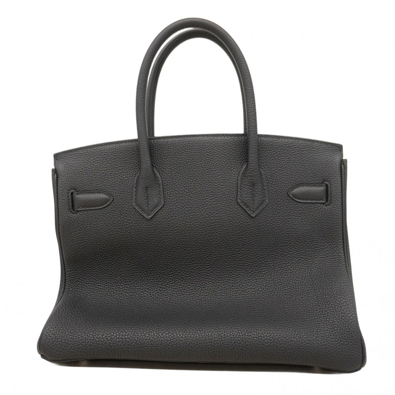 【6cb1967-g】エルメス ハンドバッグ バーキン30 トゴ ブラック シルバー金具 B刻印【中古】レディース