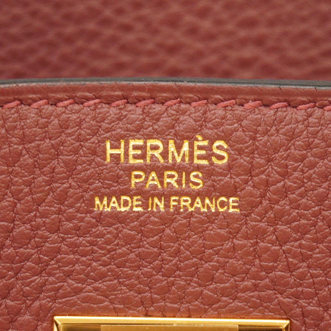 【6cb2007-g】エルメス ハンドバッグ バーキン30 トゴ ルージュアッシュ ゴールド金具 K刻印【中古】レディース
