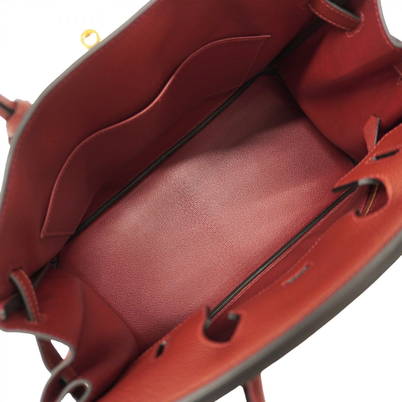 【6cb2007-g】エルメス ハンドバッグ バーキン30 トゴ ルージュアッシュ ゴールド金具 K刻印【中古】レディース