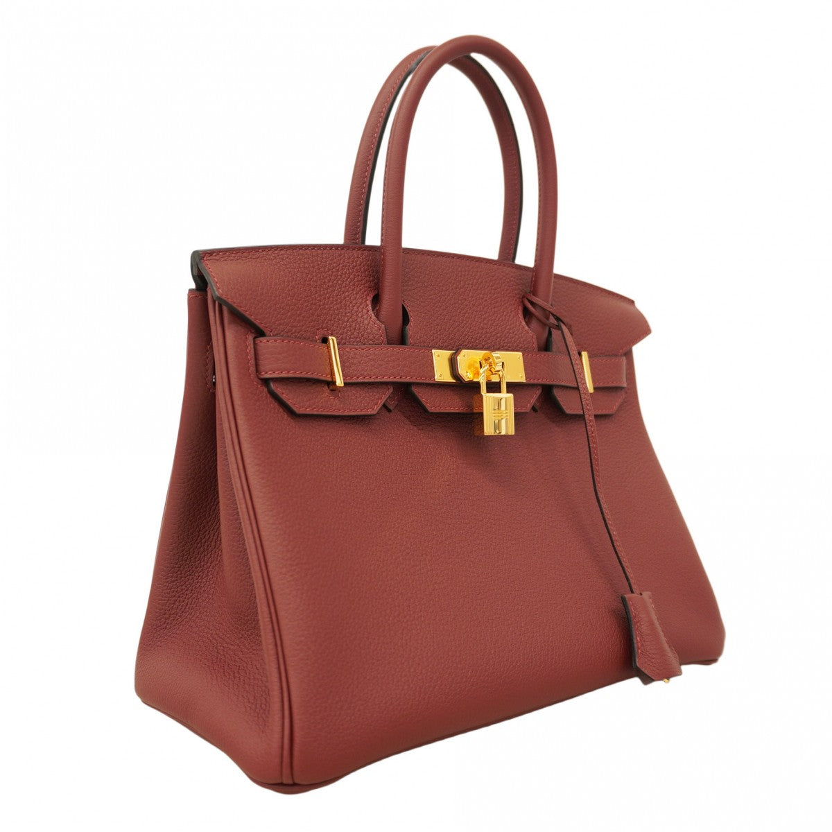 【6cb2007-g】エルメス ハンドバッグ バーキン30 トゴ ルージュアッシュ ゴールド金具 K刻印【中古】レディース