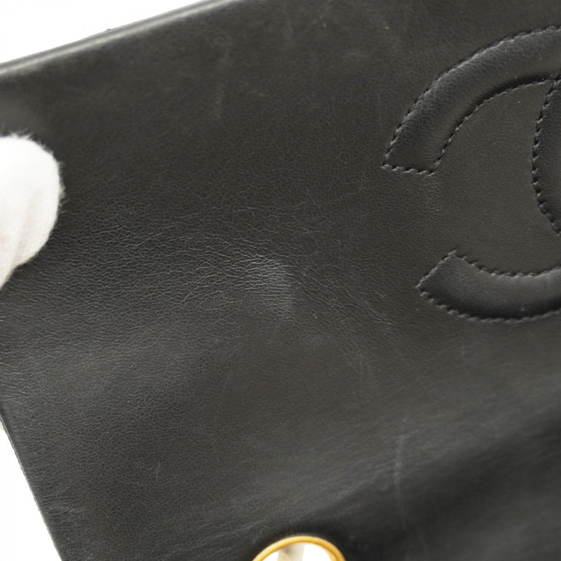 【6cb2009】シャネル ショルダーバッグ ミニマトラッセ チェーンショルダー ラムスキン ブラック ゴールド金具【中古】レディース