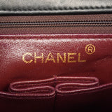 【6cb2009】シャネル ショルダーバッグ ミニマトラッセ チェーンショルダー ラムスキン ブラック ゴールド金具【中古】レディース