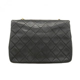 【6cb2009】シャネル ショルダーバッグ ミニマトラッセ チェーンショルダー ラムスキン ブラック ゴールド金具【中古】レディース