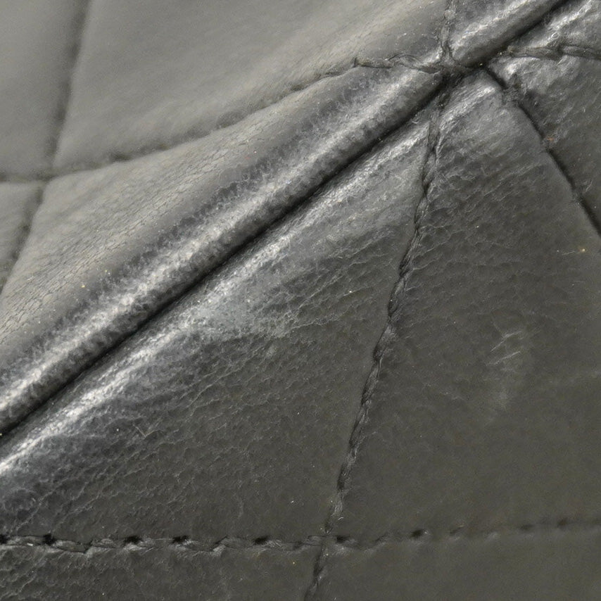 【6cb2009】シャネル ショルダーバッグ ミニマトラッセ チェーンショルダー ラムスキン ブラック ゴールド金具【中古】レディース