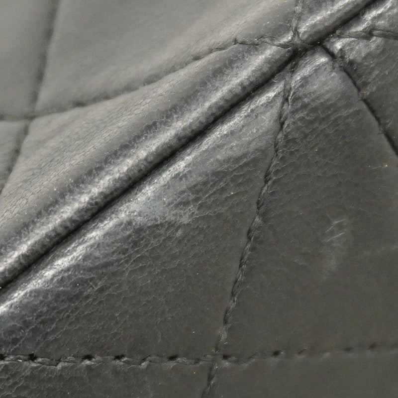 【6cb2009】シャネル ショルダーバッグ ミニマトラッセ チェーンショルダー ラムスキン ブラック ゴールド金具【中古】レディース