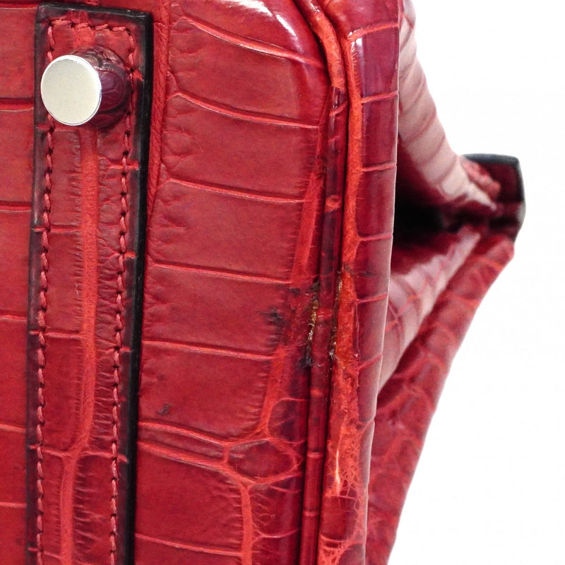 【6cb2108-g】エルメス ハンドバッグ バーキン30 二ロティカスマット ブレイズ シルバー金具 □J刻印【中古】レディース