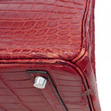 【6cb2108-g】エルメス ハンドバッグ バーキン30 二ロティカスマット ブレイズ シルバー金具 □J刻印【中古】レディース