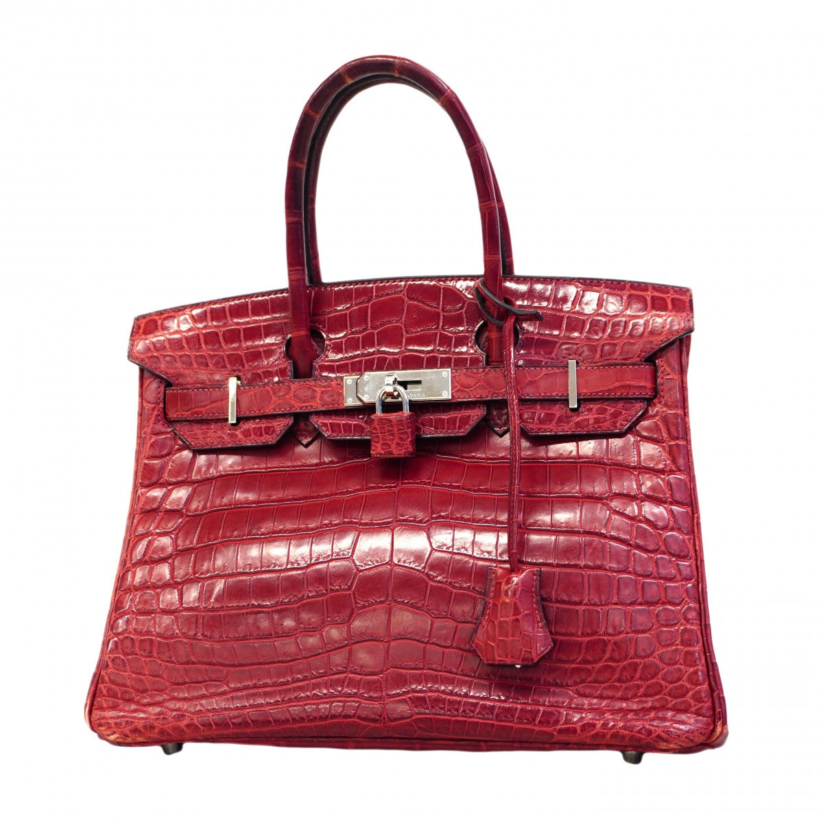 【6cb2108-g】エルメス ハンドバッグ バーキン30 二ロティカスマット ブレイズ シルバー金具 □J刻印【中古】レディース