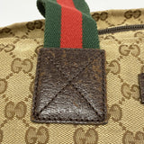 ★SALE【6cb2156-k】グッチ トートバッグ GGキャンバス/シェリーライン 131231 キャンバス ブラウン シルバー金具【中古】レディース