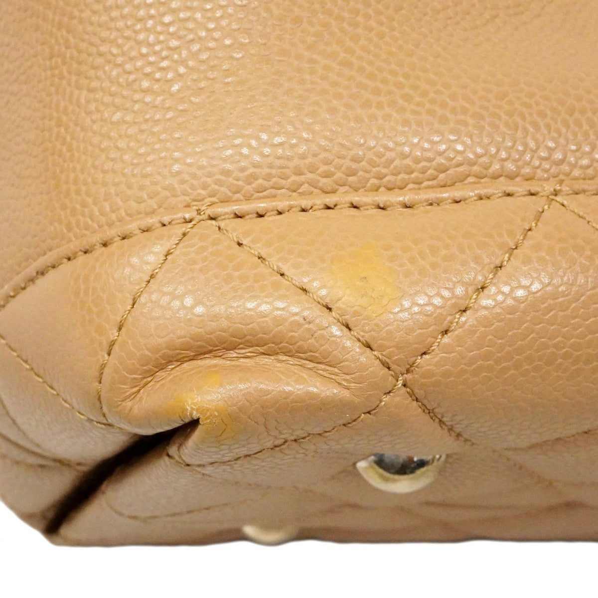 【6cb2239-k】シャネル ハンドバッグ マトラッセ チェーンショルダー キャビアスキン ブラウン シルバー金具 2wayバッグ【中古】レディース