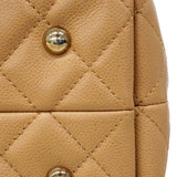 【6cb2239-k】シャネル ハンドバッグ マトラッセ チェーンショルダー キャビアスキン ブラウン シルバー金具 2wayバッグ【中古】レディース