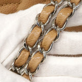 【6cb2239-k】シャネル ハンドバッグ マトラッセ チェーンショルダー キャビアスキン ブラウン シルバー金具 2wayバッグ【中古】レディース