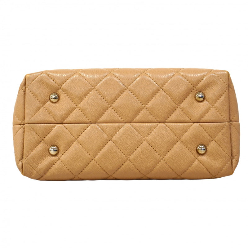 【6cb2239-k】シャネル ハンドバッグ マトラッセ チェーンショルダー キャビアスキン ブラウン シルバー金具 2wayバッグ【中古】レディース