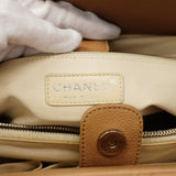 【6cb2239-k】シャネル ハンドバッグ マトラッセ チェーンショルダー キャビアスキン ブラウン シルバー金具 2wayバッグ【中古】レディース