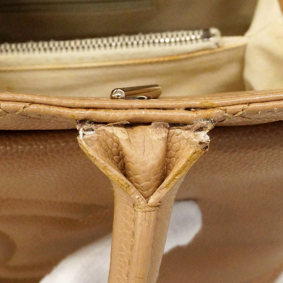 【6cb2239-k】シャネル ハンドバッグ マトラッセ チェーンショルダー キャビアスキン ブラウン シルバー金具 2wayバッグ【中古】レディース