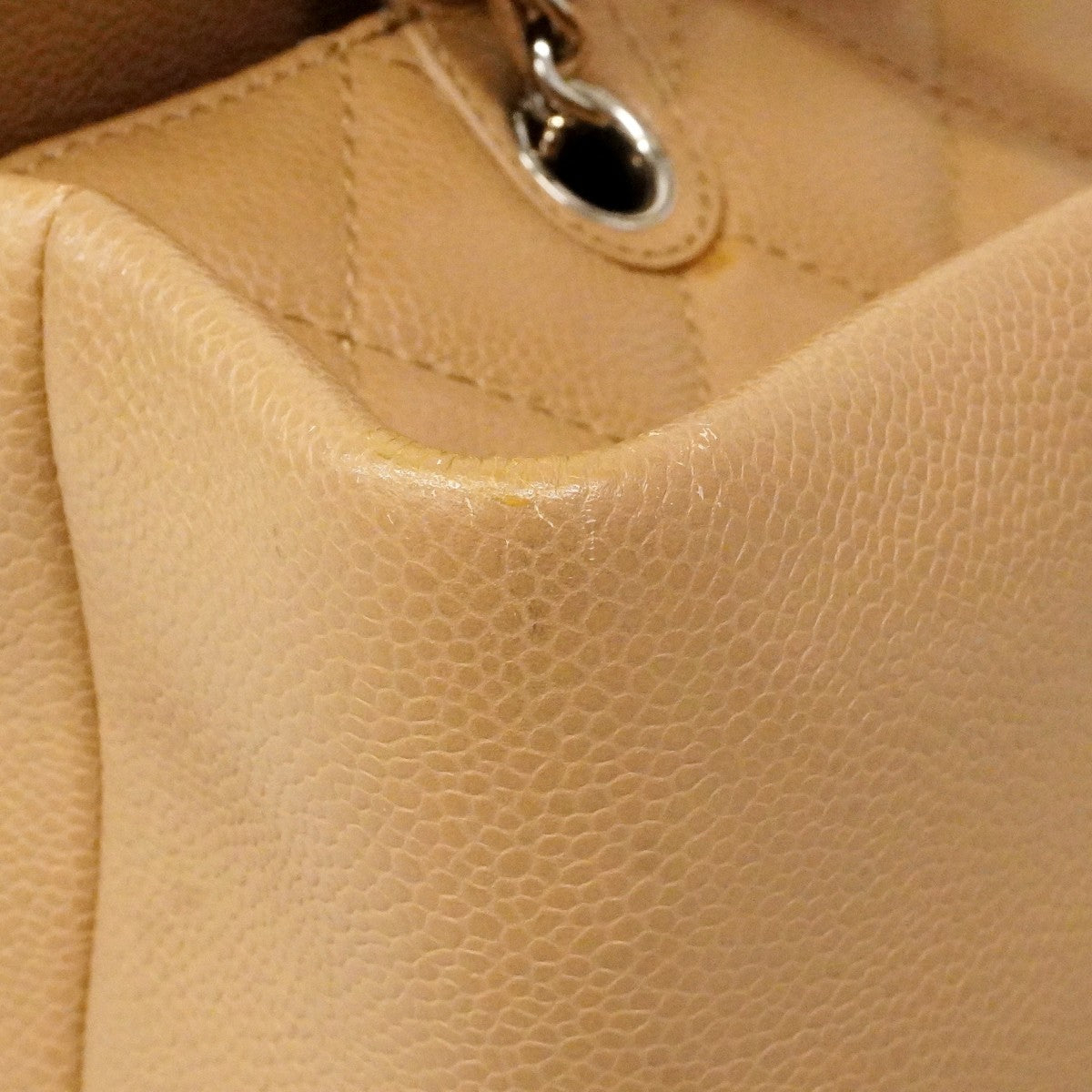 【6cb2239-k】シャネル ハンドバッグ マトラッセ チェーンショルダー キャビアスキン ブラウン シルバー金具 2wayバッグ【中古】レディース