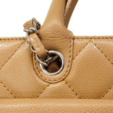 【6cb2239-k】シャネル ハンドバッグ マトラッセ チェーンショルダー キャビアスキン ブラウン シルバー金具 2wayバッグ【中古】レディース