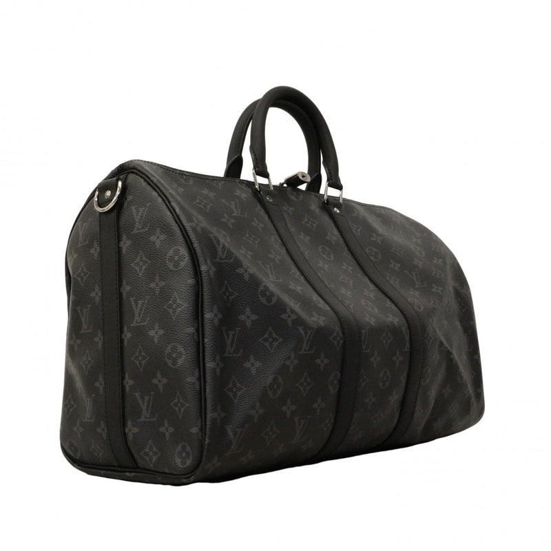 【6cb2240-k】ルイヴィトン ボストンバッグ モノグラム・エクリプス キーポルバンドリエール45 M40569 ブラック【中古】メンズ