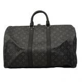 【6cb2240-k】ルイヴィトン ボストンバッグ モノグラム・エクリプス キーポルバンドリエール45 M40569 ブラック【中古】メンズ