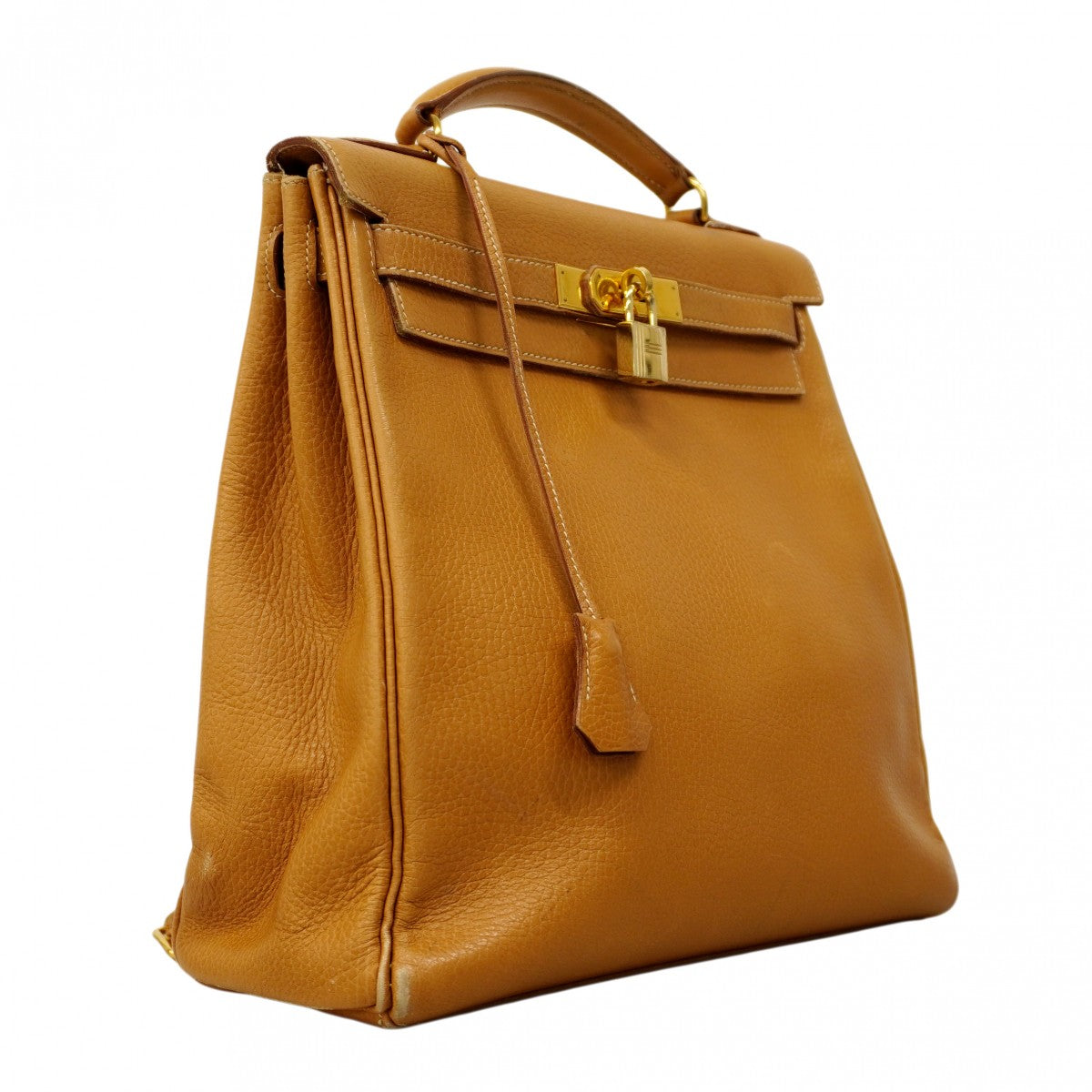 【6cb2241】エルメス リュック・デイパック ケリーアドGM アルデンヌ ナチュラル ゴールド金具 ○Z刻印【中古】レディース