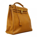 【6cb2241】エルメス リュック・デイパック ケリーアドGM アルデンヌ ナチュラル ゴールド金具 ○Z刻印【中古】レディース