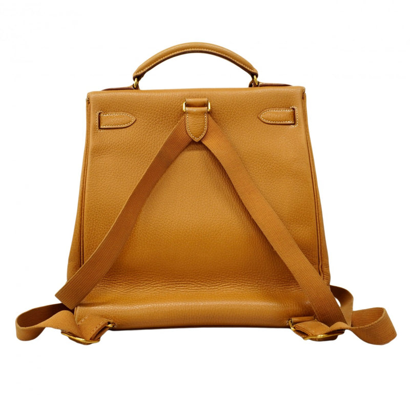 【6cb2241】エルメス リュック・デイパック ケリーアドGM アルデンヌ ナチュラル ゴールド金具 ○Z刻印【中古】レディース