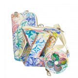 【6cb2272-k】ルイヴィトン ショルダーバッグ モノグラム・パステルカラーズ ブロックLV M57277 マルチカラー ホワイト【中古】メンズ レディース ユニセックス