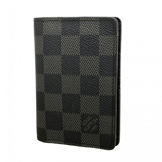 【6cb2274-k】ルイヴィトン カードケース ダミエ・グラフィット オーガナイザードゥポッシュ N63075 ブラック【中古】メンズ