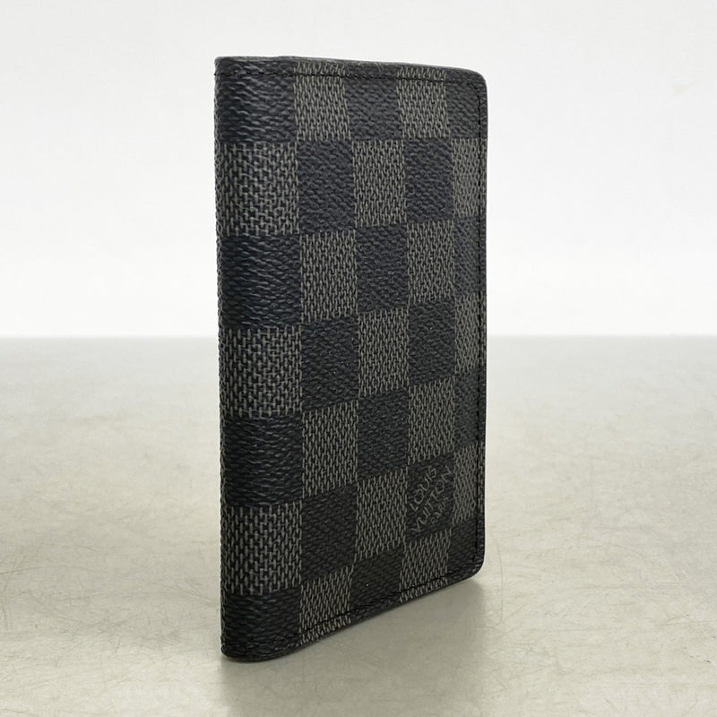 【6cb2274-k】ルイヴィトン カードケース ダミエ・グラフィット オーガナイザードゥポッシュ N63075 ブラック【中古】メンズ
