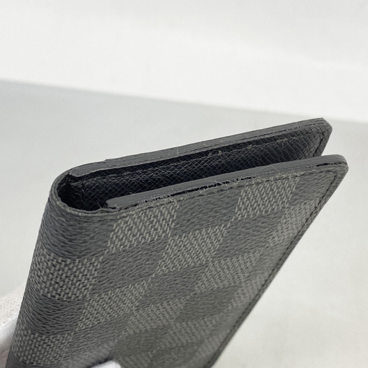 【6cb2274-k】ルイヴィトン カードケース ダミエ・グラフィット オーガナイザードゥポッシュ N63075 ブラック【中古】メンズ