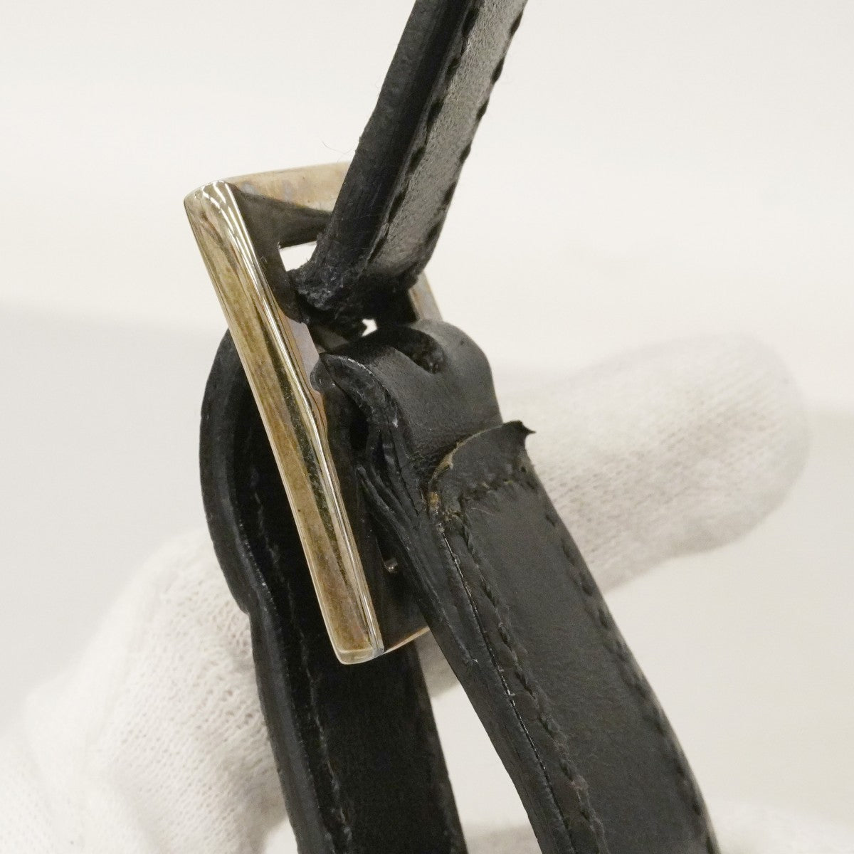 【6cb2275】グッチ ハンドバッグ ジャッキー 001 3824 レザー ブラック シルバー金具【中古】レディース