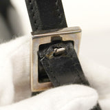 【6cb2275】グッチ ハンドバッグ ジャッキー 001 3824 レザー ブラック シルバー金具【中古】レディース