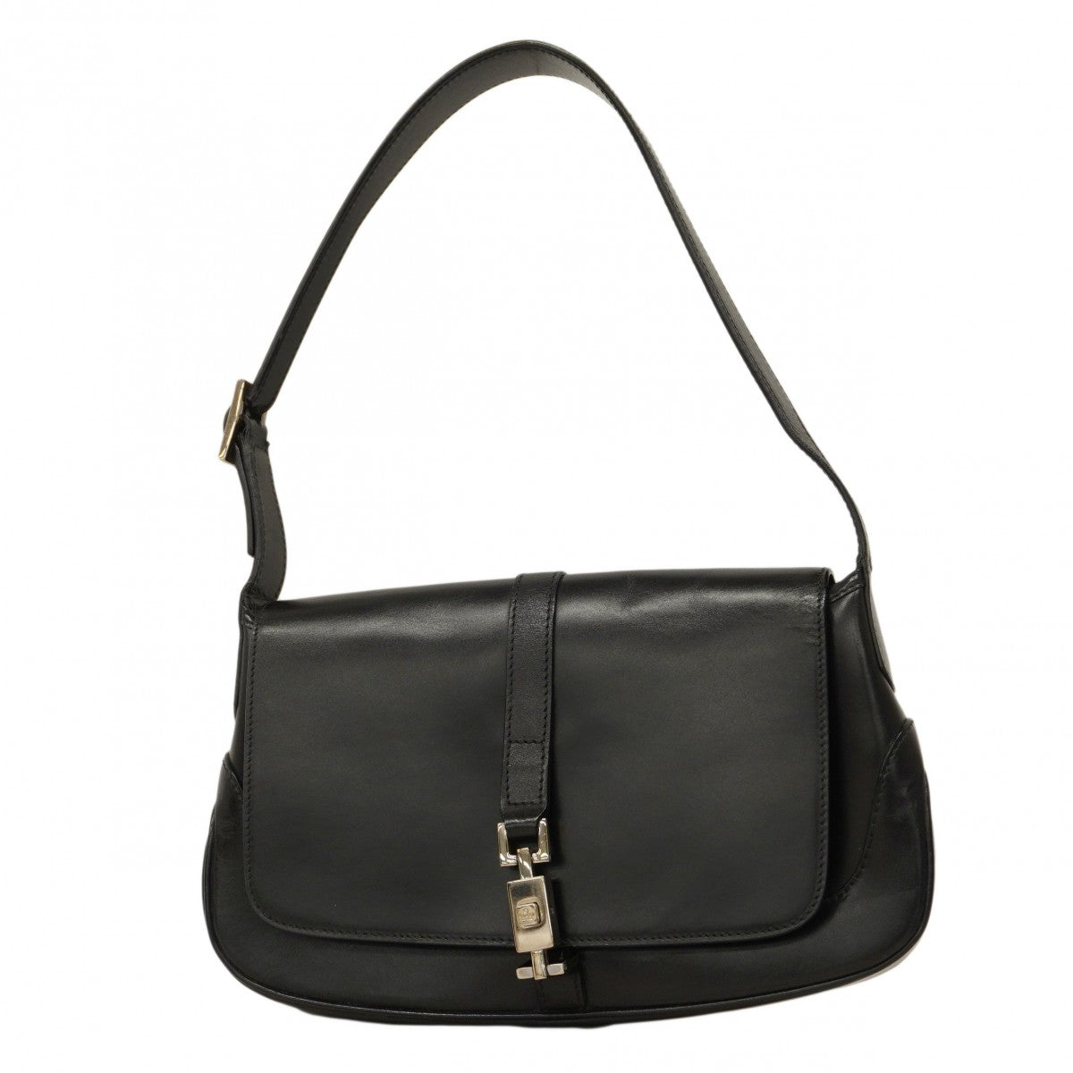 【6cb2275】グッチ ハンドバッグ ジャッキー 001 3824 レザー ブラック シルバー金具【中古】レディース