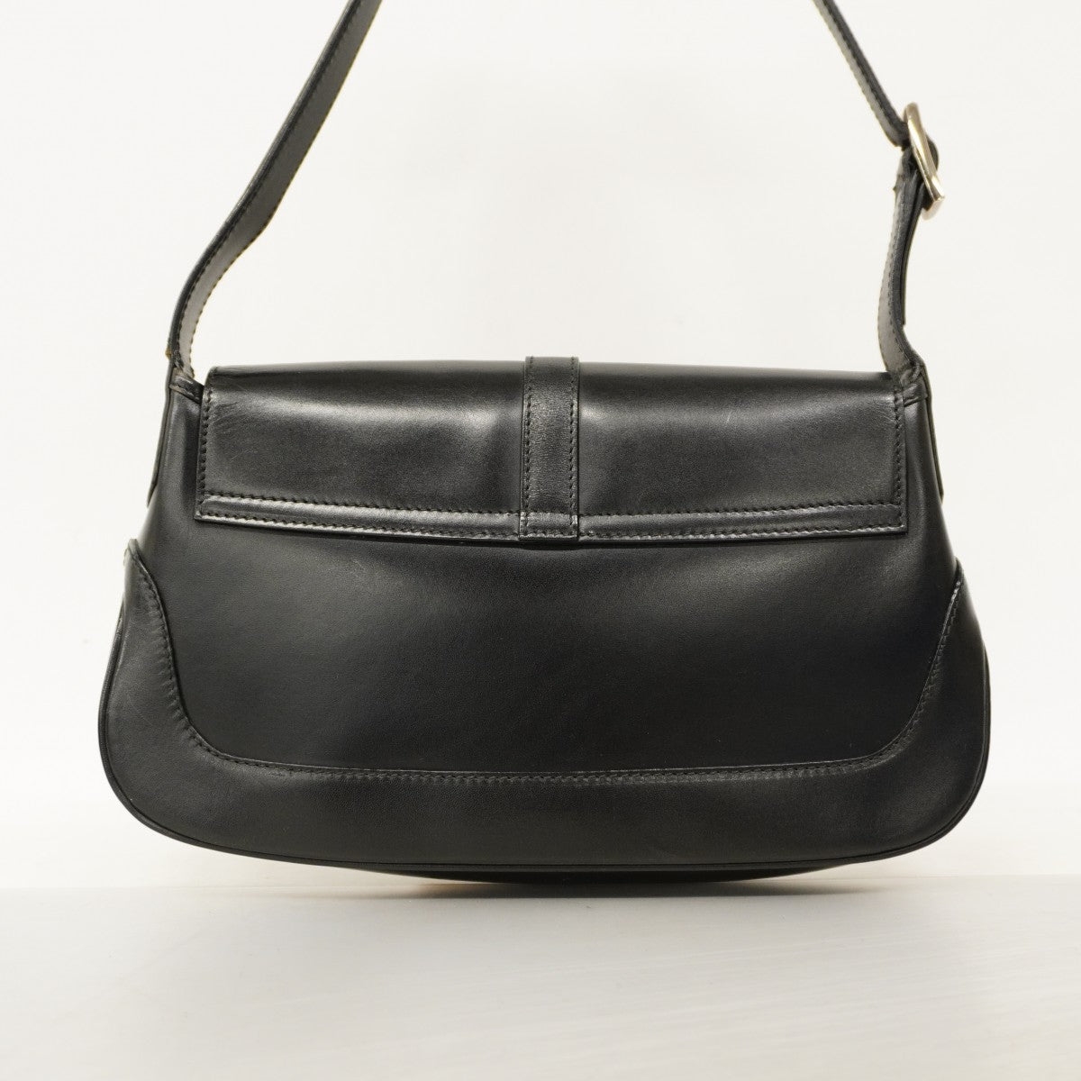 【6cb2275】グッチ ハンドバッグ ジャッキー 001 3824 レザー ブラック シルバー金具【中古】レディース