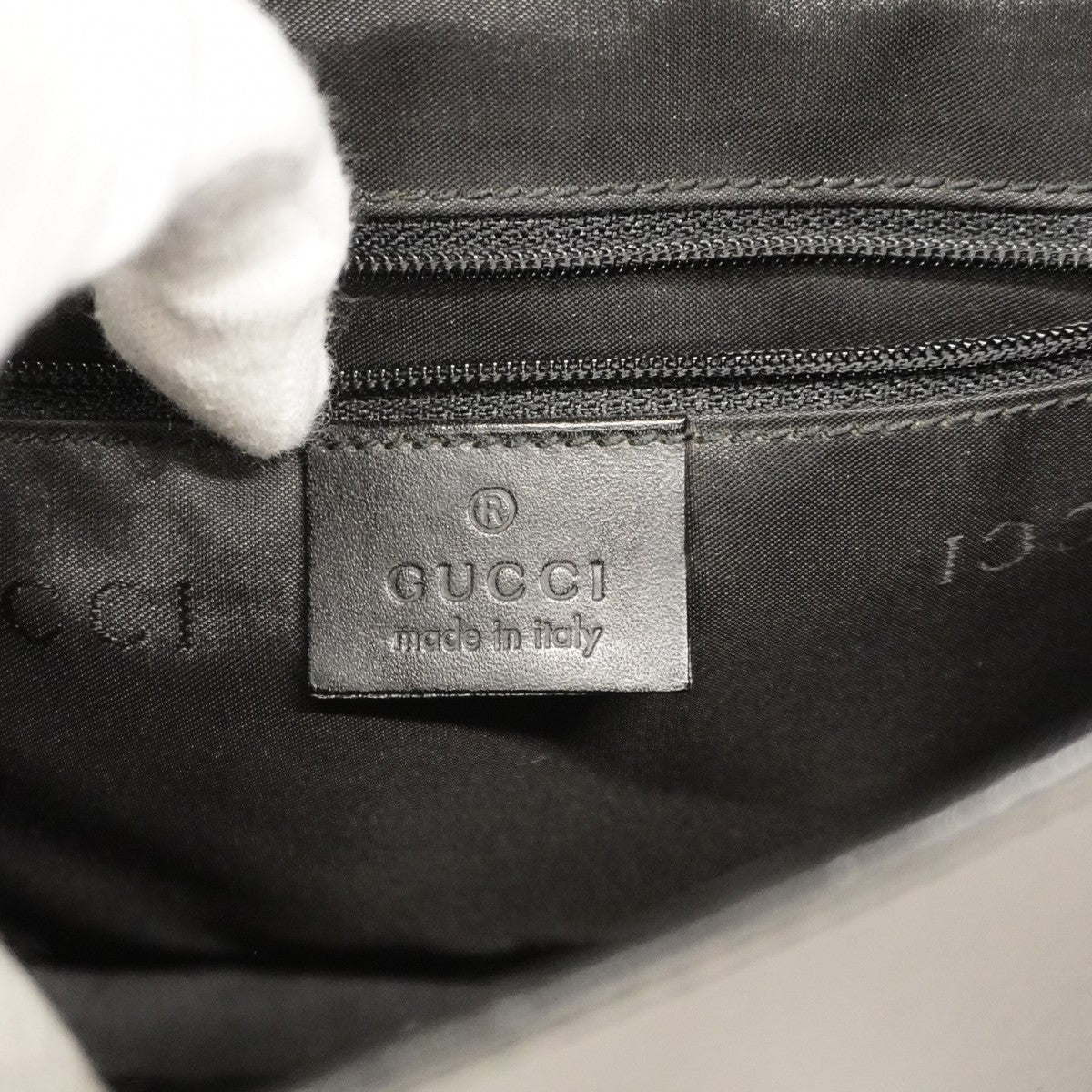 【6cb2275】グッチ ハンドバッグ ジャッキー 001 3824 レザー ブラック シルバー金具【中古】レディース