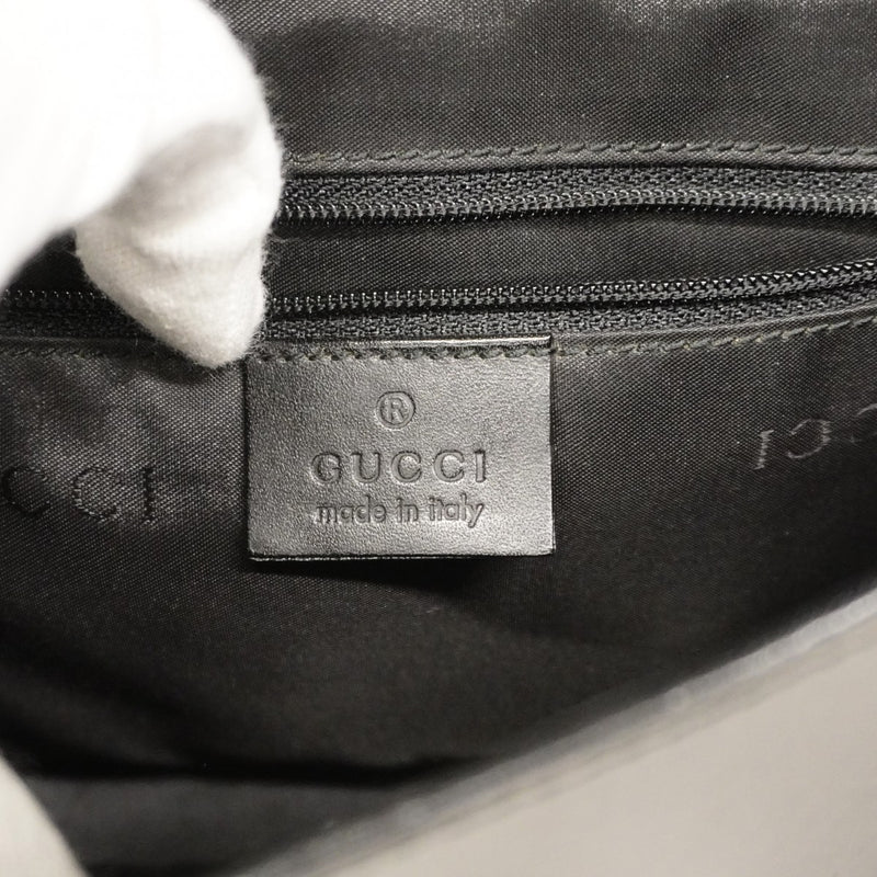 【6cb2275】グッチ ハンドバッグ ジャッキー 001 3824 レザー ブラック シルバー金具【中古】レディース